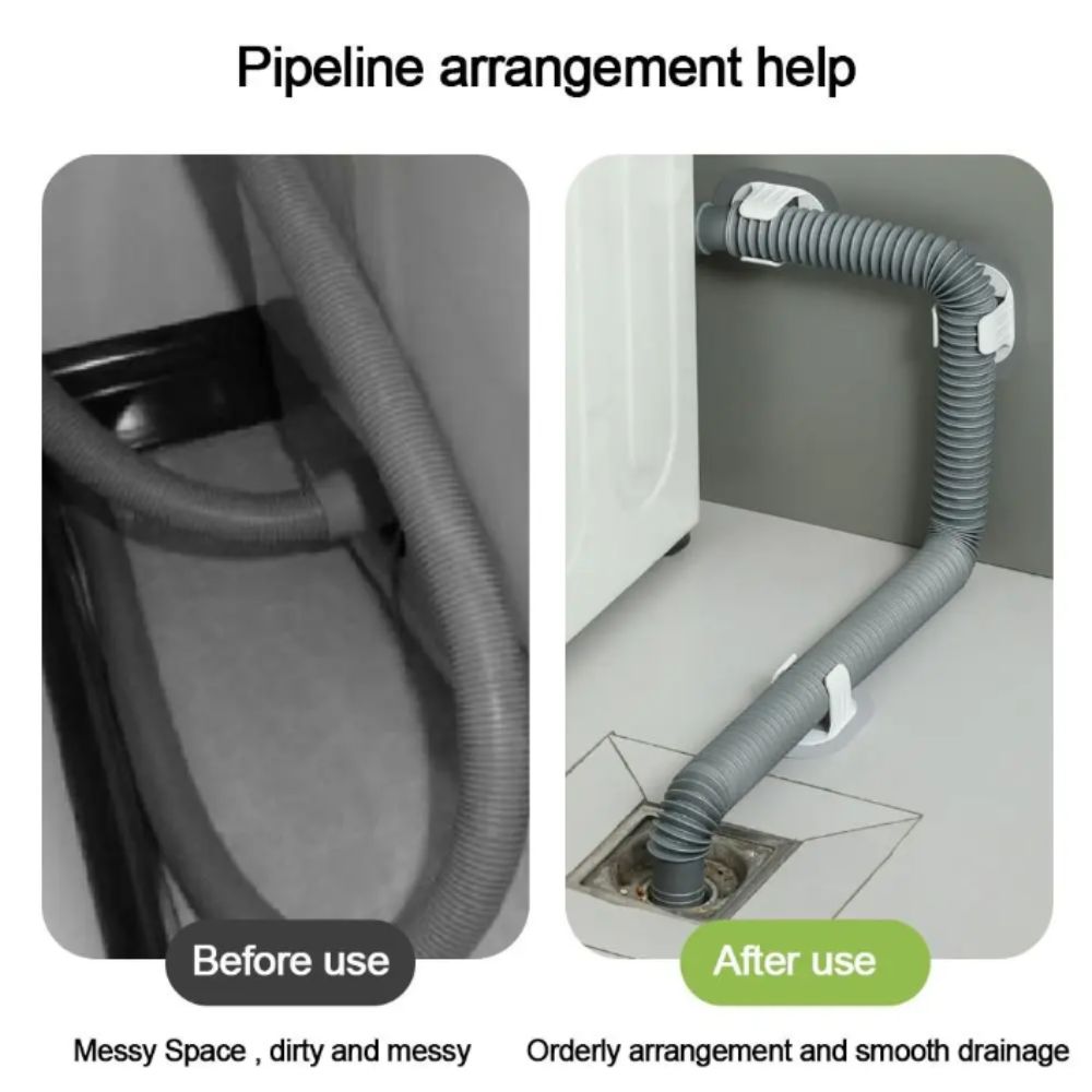 Plastic Pipe Clip - Самоклеящиеся крючки-держатели для труб, 5 шт.,