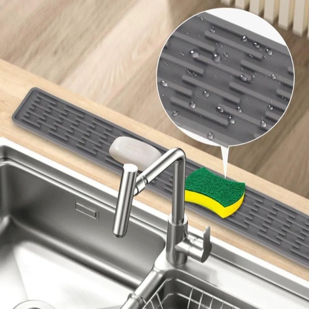 Silicone Tap Washer - Нескользящий силиконовый дренажный коврик, складная сушка